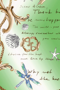 All I Want Is A Yacht Towel - Green print